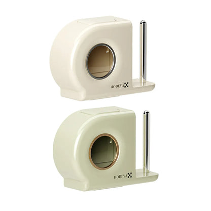 Wall Mounted Kitchen Storage Rack for Plastic Bags Rags Film Organizer Box Use - White