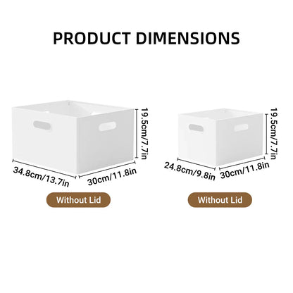 Portable Storage Box White M/L Without Lid for Home Use - M