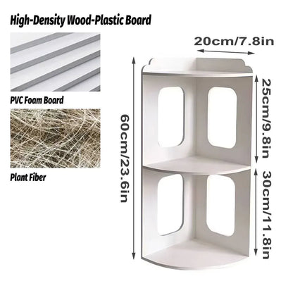 2 Tier Desktop Corner Shelf Desktop Space Saving Rack For Home Office Storage