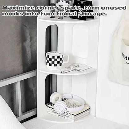 2 Tier Desktop Corner Shelf Desktop Space Saving Rack For Home Office Storage