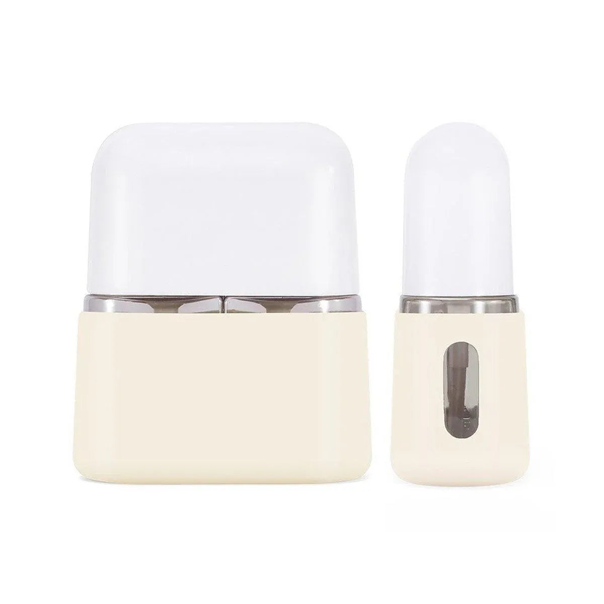 Mini Shampoo Dispenser Portable Travel Bottle SetTravel Bottles for Toiletries - Light Beige