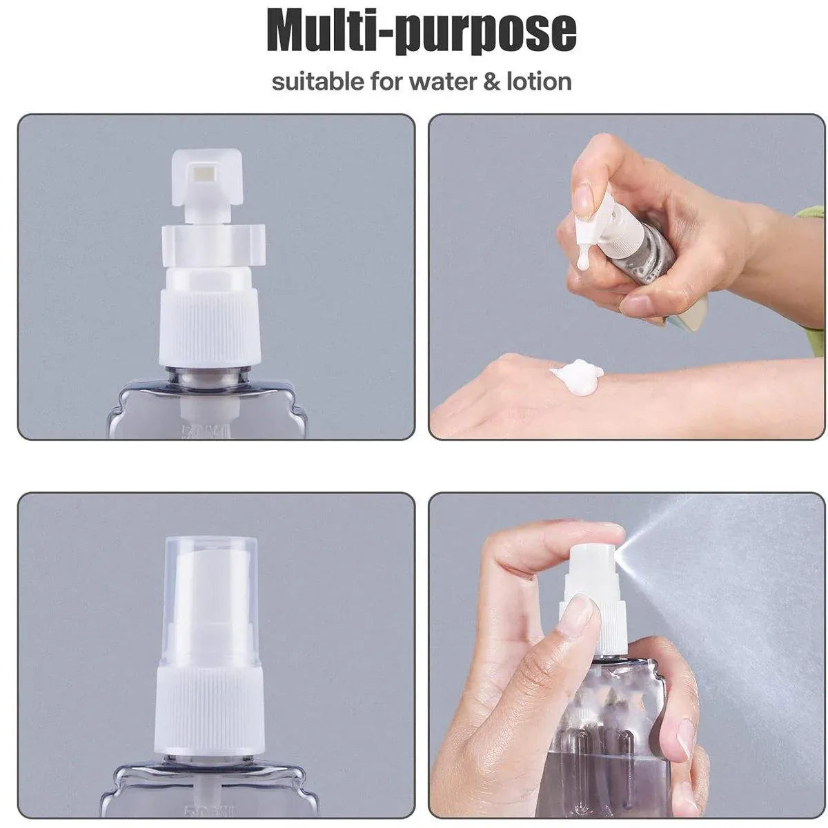 Mini Shampoo Dispenser Portable Travel Bottle SetTravel Bottles for Toiletries - Light Beige