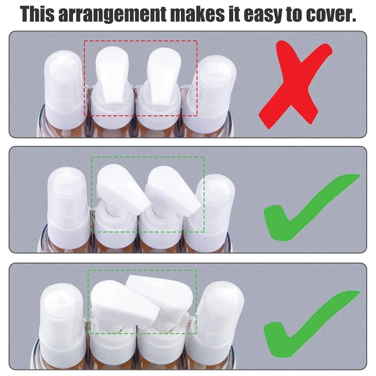 Mini Shampoo Dispenser Portable Travel Bottle SetTravel Bottles for Toiletries - Light Beige