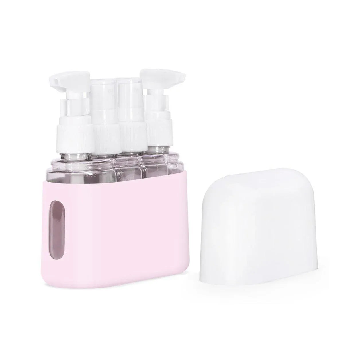 Mini Shampoo Dispenser Portable Travel Bottle SetTravel Bottles for Toiletries - Light Beige