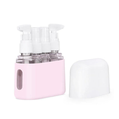Mini Shampoo Dispenser Portable Travel Bottle SetTravel Bottles for Toiletries - Light Beige