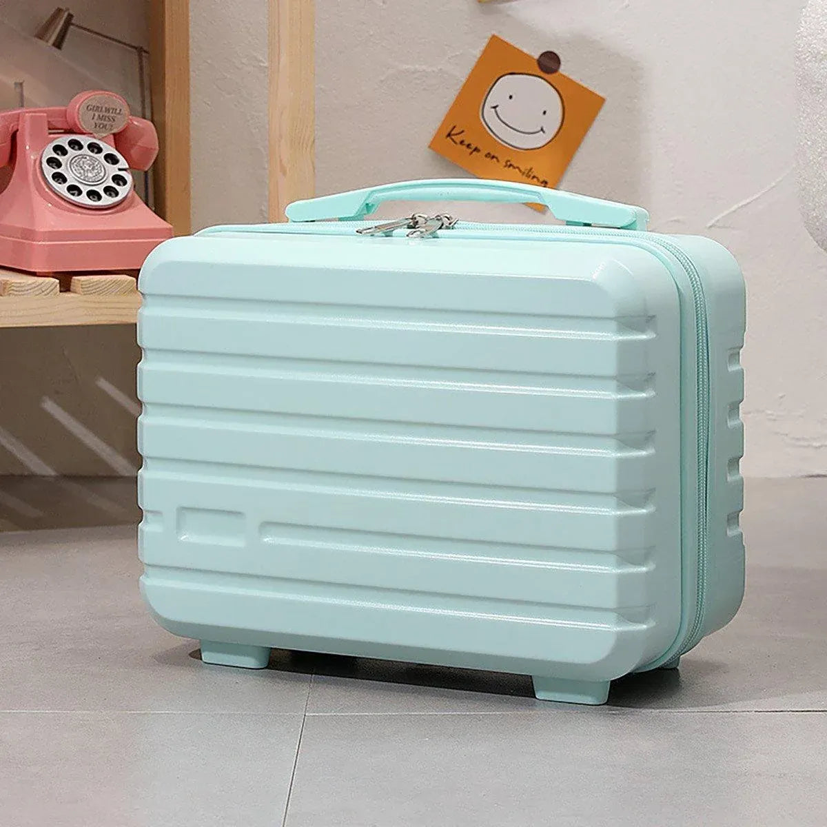 Portable 14 Inch Suitcase Mini Small Travel Storage Hand Gift Box - Black