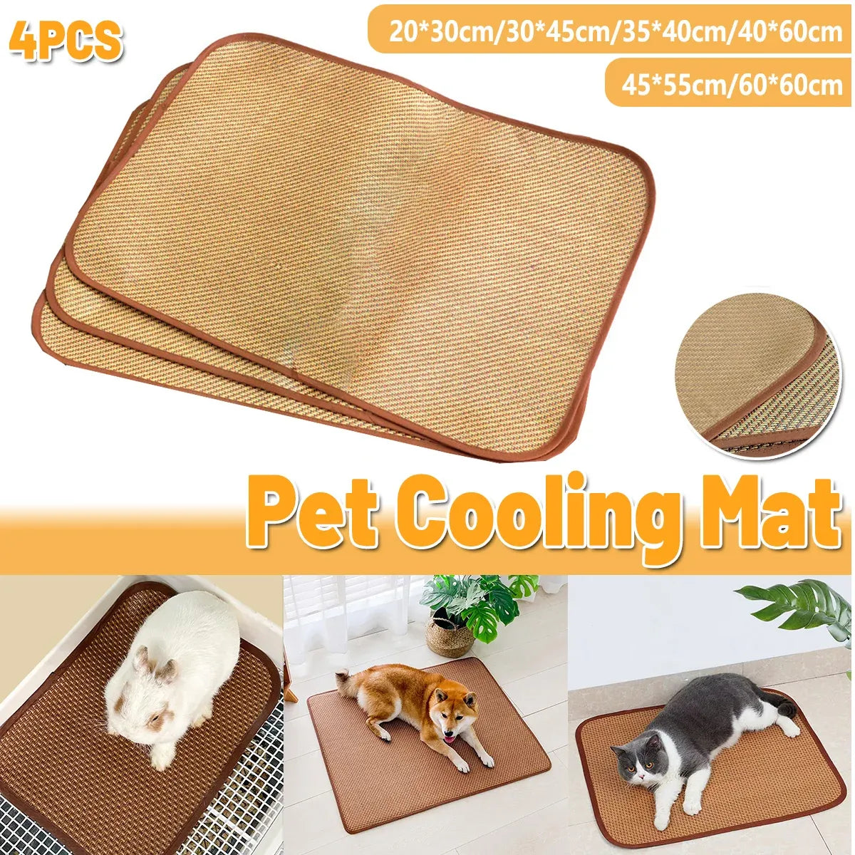 Pet Mat Kennel Cushion Dog Cat Bed Sleeping Pad Soft Washable for Crate Floor - 45x55cm
