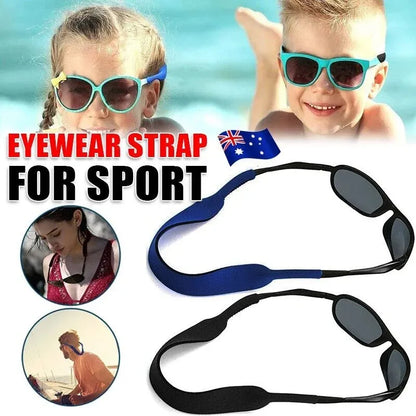 Sunglasses Strap Sports Band Glasses Neck Cord Neoprene Eyewear - Black