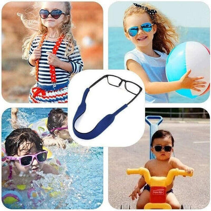 Sunglasses Strap Sports Band Glasses Neck Cord Neoprene Eyewear - Black