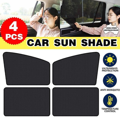 Car Sun Shade with Built-in Metal Attachment for Side Window UV Protection