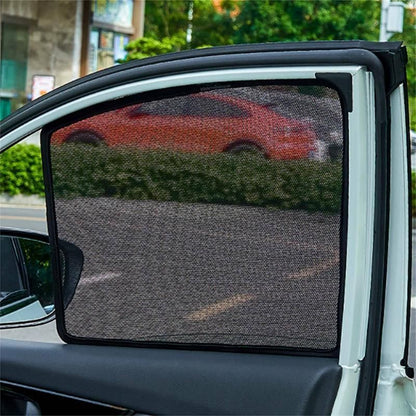 Car Sun Shade with Built-in Metal Attachment for Side Window UV Protection