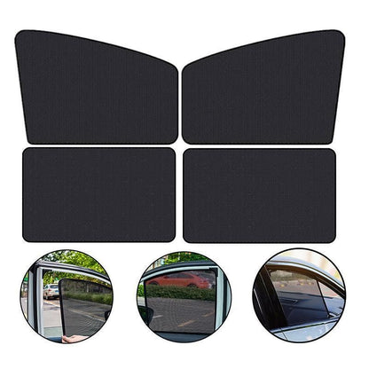 Car Sun Shade with Built-in Metal Attachment for Side Window UV Protection