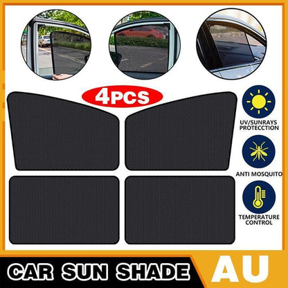 Car Sun Shade with Built-in Metal Attachment for Side Window UV Protection