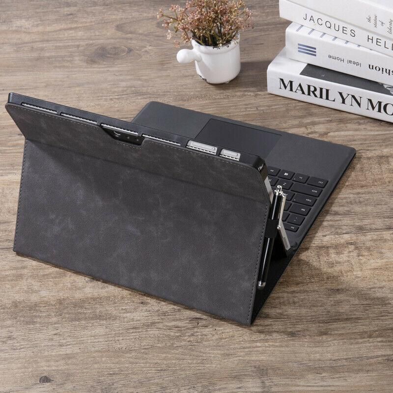 Premium Leather Case Cover Protector For Microsoft Surface Pro 8 - Red