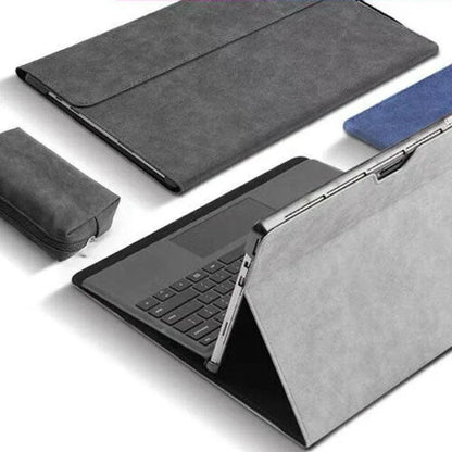 Premium Leather Case Cover Protector For Microsoft Surface Pro 8 - Red