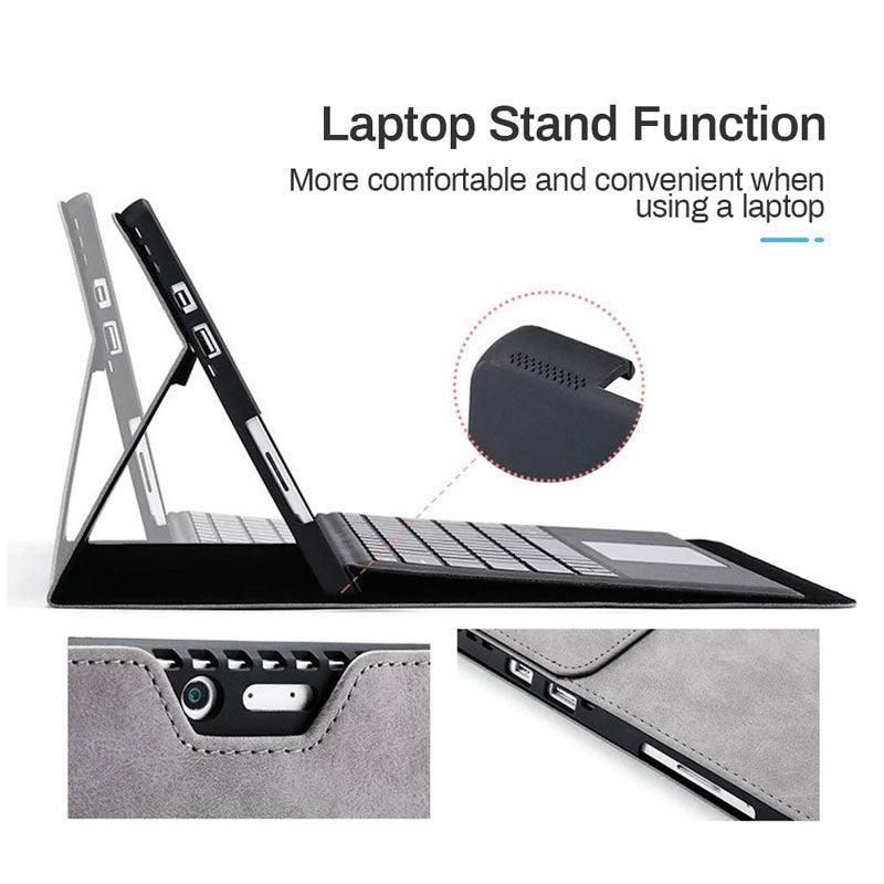 Premium Leather Case Cover Protector For Microsoft Surface Pro 8 - Light Grey