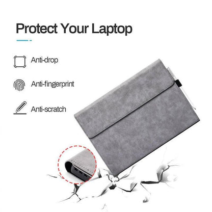 Premium Leather Case Cover Protector For Microsoft Surface Pro 8 - Light Grey
