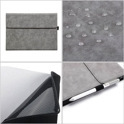 Premium Leather Case Cover Protector For Microsoft Surface Pro 8 - Light Grey