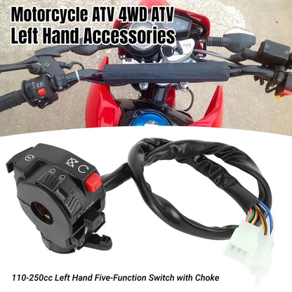 Motorcycle ATV 4WD ATV Left Hand Accessories 5Function Switch Easy Use
