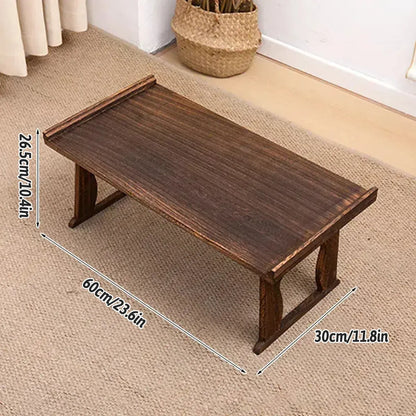 Wooden Foldable Chinese Style Tea Table Home Living Room Space Saving Durable