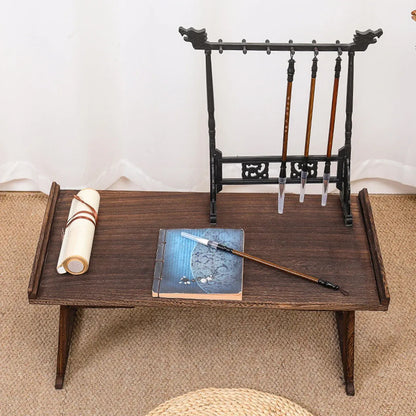 Wooden Foldable Chinese Style Tea Table Home Living Room Space Saving Durable