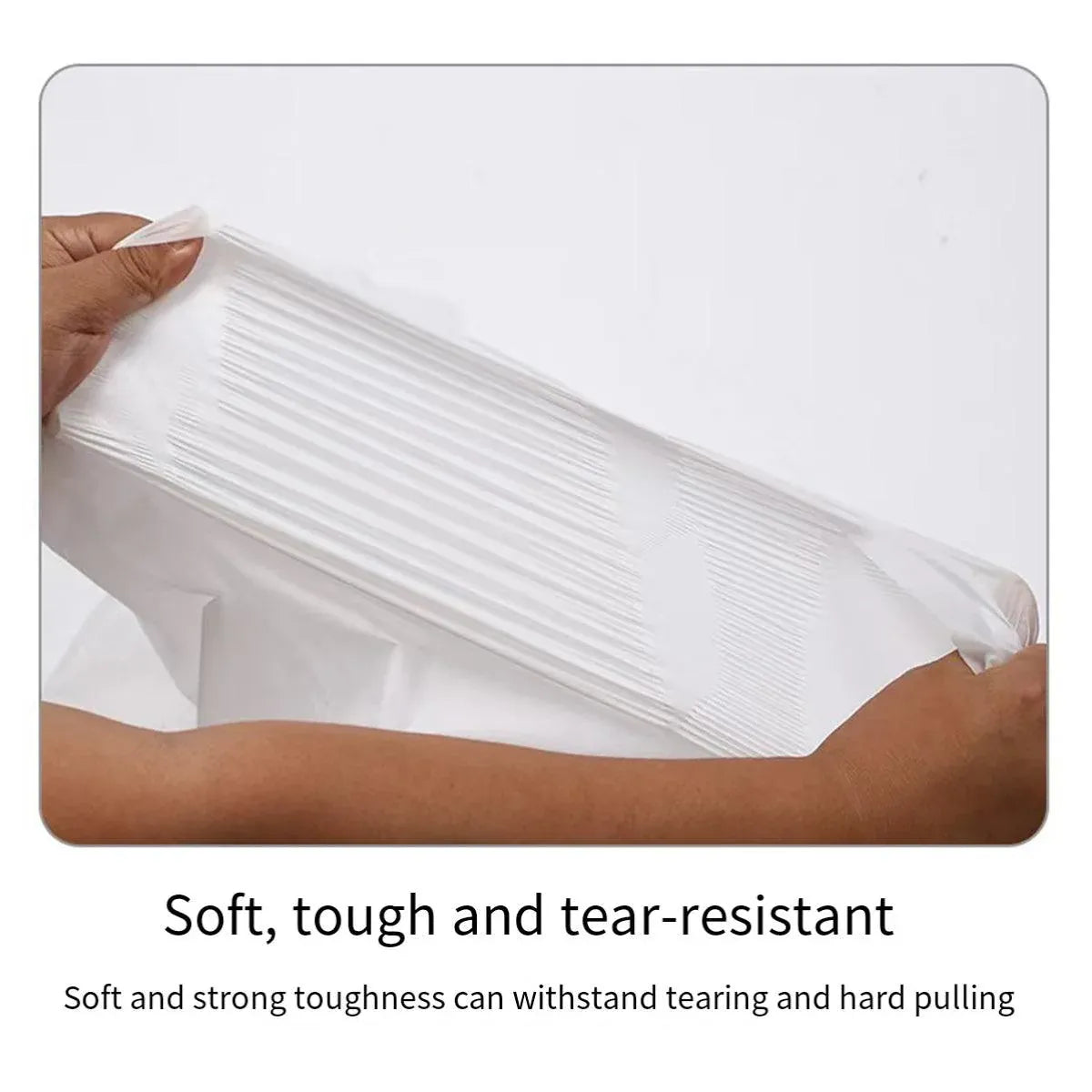 10pcs PEVA Rectangle Tablecloths Solid Colour Waterproof Party Table Covers - White