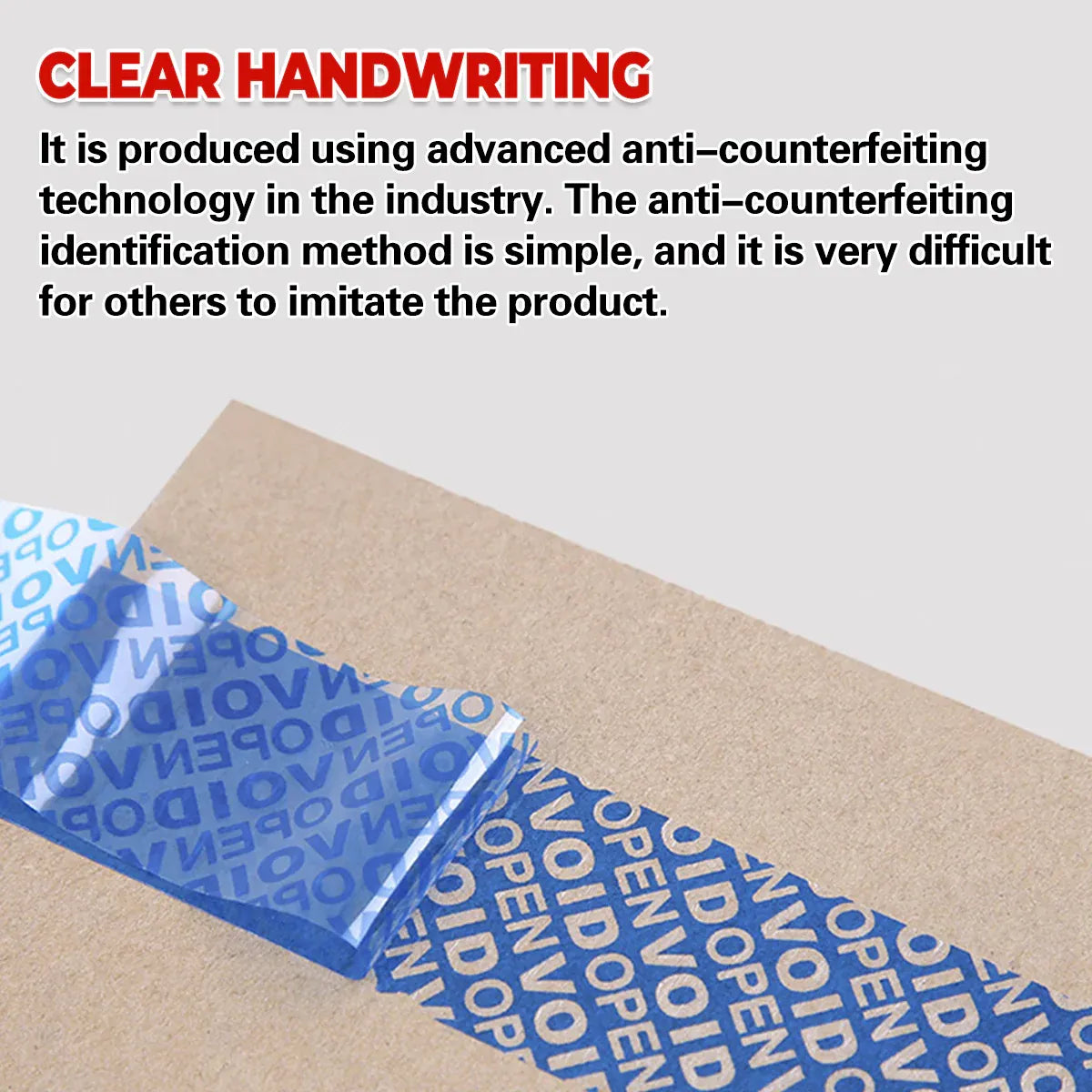 Blue VOID Tamper Evident Sealing Tape for Cartons Documents and Parcels - 5cm