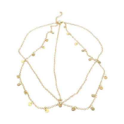 Bohemia Boho Gypsy Wafer Tassel Head Chain Headpiece Beauty Party Jewellery