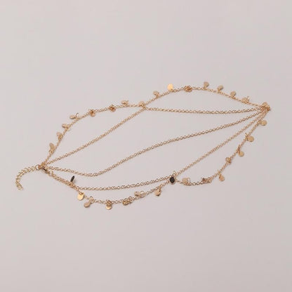 Bohemia Boho Gypsy Wafer Tassel Head Chain Headpiece Beauty Party Jewellery