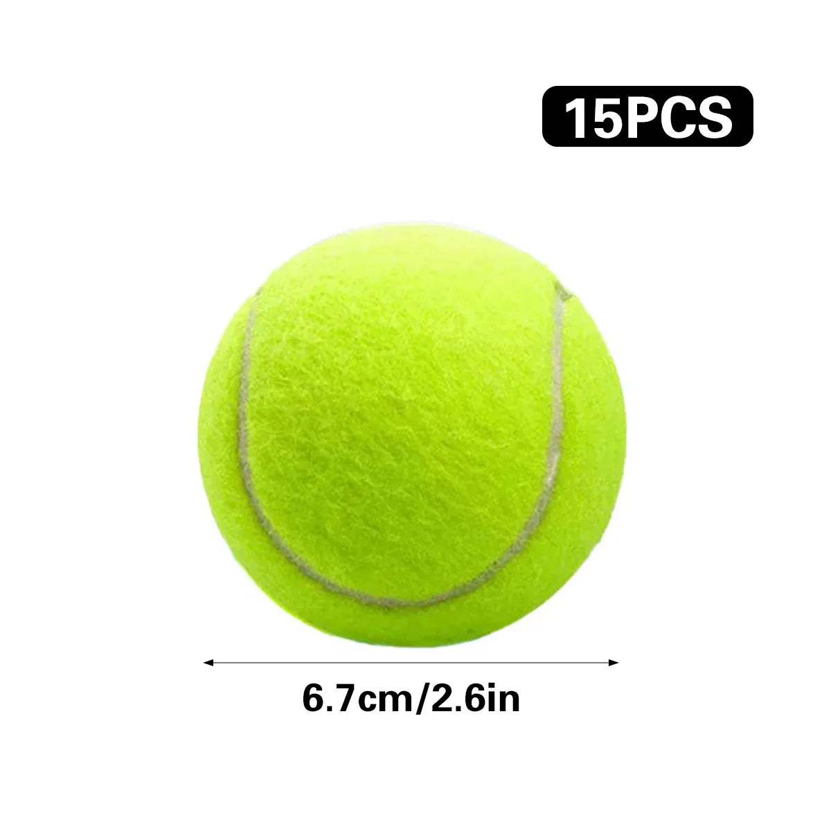 15Pcs High Elasticity Durable Training Tennis Balls Pressureless All Court Balls