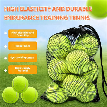 15Pcs High Elasticity Durable Training Tennis Balls Pressureless All Court Balls