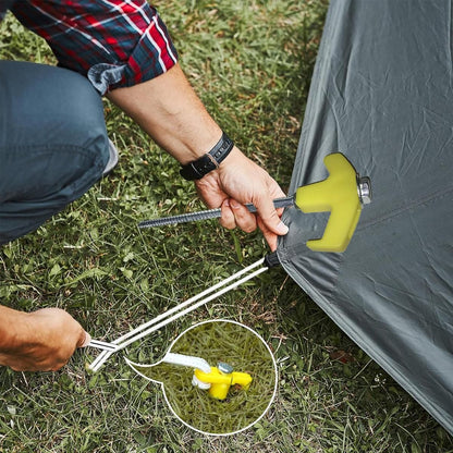 9PCS High Strength Carbon Steel Tent Stakes Outdoor Camping Pegs M8x200 Durable