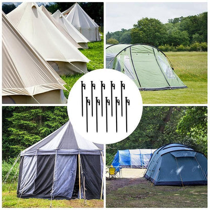 Heavy Duty Camping Tent Pegs 30cm Steel Ground Stakes Set of 10 for Outdoor Use
