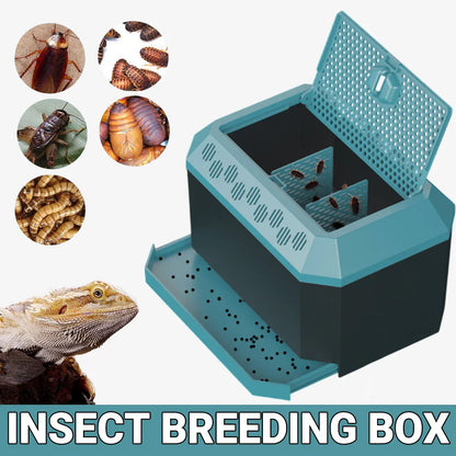 Insect Breeding Box Flip Cover Ventilated Insect Habitat Container for Home Lab
