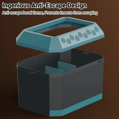 Insect Breeding Box Flip Cover Ventilated Insect Habitat Container for Home Lab