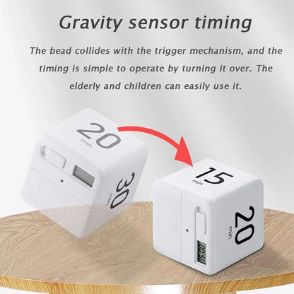 Cubic Timer for Students Time Management Study Exercise Reminder Tool Adjustable - 25-5-45-15