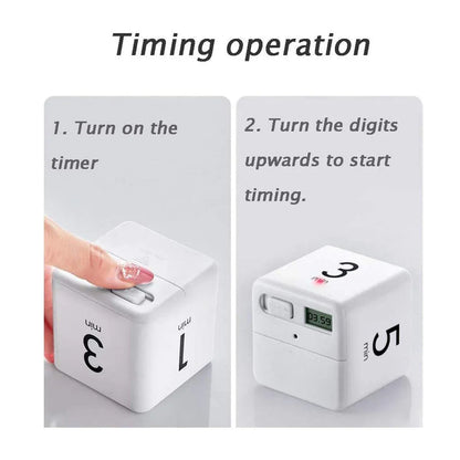Cubic Timer for Students Time Management Study Exercise Reminder Tool Adjustable - 25-5-45-15