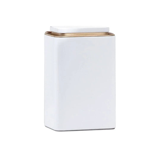 Metal Storage Tin Box Set Square Containers with Lid 5 Pack 2 Sizes - Large
