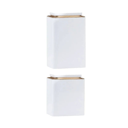 Metal Storage Tin Box Set Square Containers with Lid 5 Pack 2 Sizes - Large