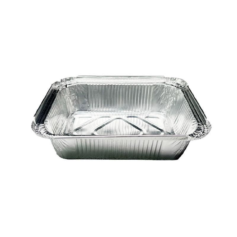125PCS Disposable Quadrate Tin Foil Pans Oven Grill Safe Non-Stick Baking Trays - 125pcs-410ml