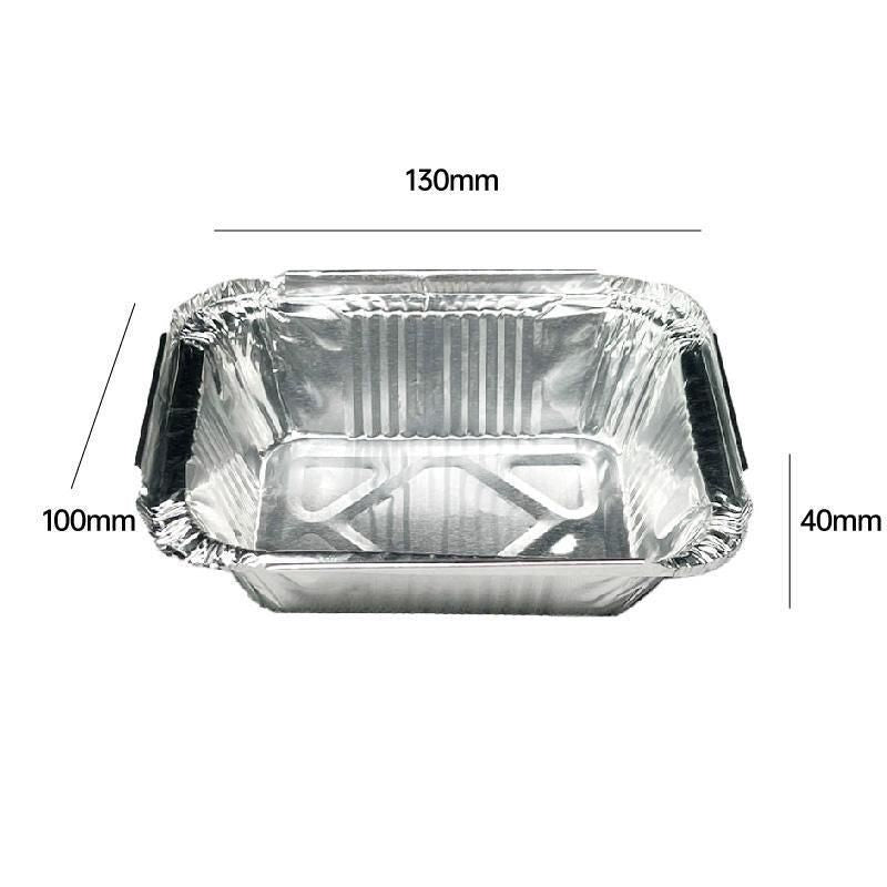 125PCS Disposable Quadrate Tin Foil Pans Oven Grill Safe Non-Stick Baking Trays - 125pcs-410ml