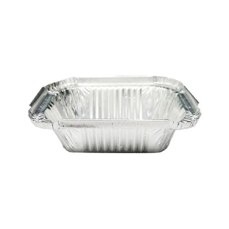 125PCS Disposable Quadrate Tin Foil Pans Oven Grill Safe Non-Stick Baking Trays - 125pcs-410ml