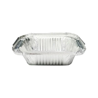 125PCS Disposable Quadrate Tin Foil Pans Oven Grill Safe Non-Stick Baking Trays - 125pcs-410ml