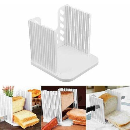 Bread Slicer Cutting Guide for Toast Sandwich with Adjustable Thickness Foldable
