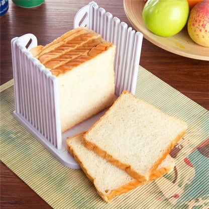 Bread Slicer Cutting Guide for Toast Sandwich with Adjustable Thickness Foldable