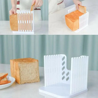 Bread Slicer Cutting Guide for Toast Sandwich with Adjustable Thickness Foldable