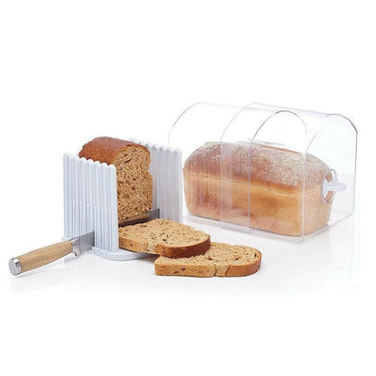 Bread Slicer Cutting Guide for Toast Sandwich with Adjustable Thickness Foldable