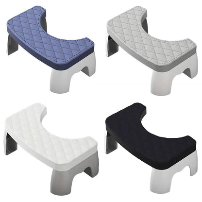 Toilet Stool Anti-Slip Bathroom Footstool for Home Use with Stable Support Design - Black