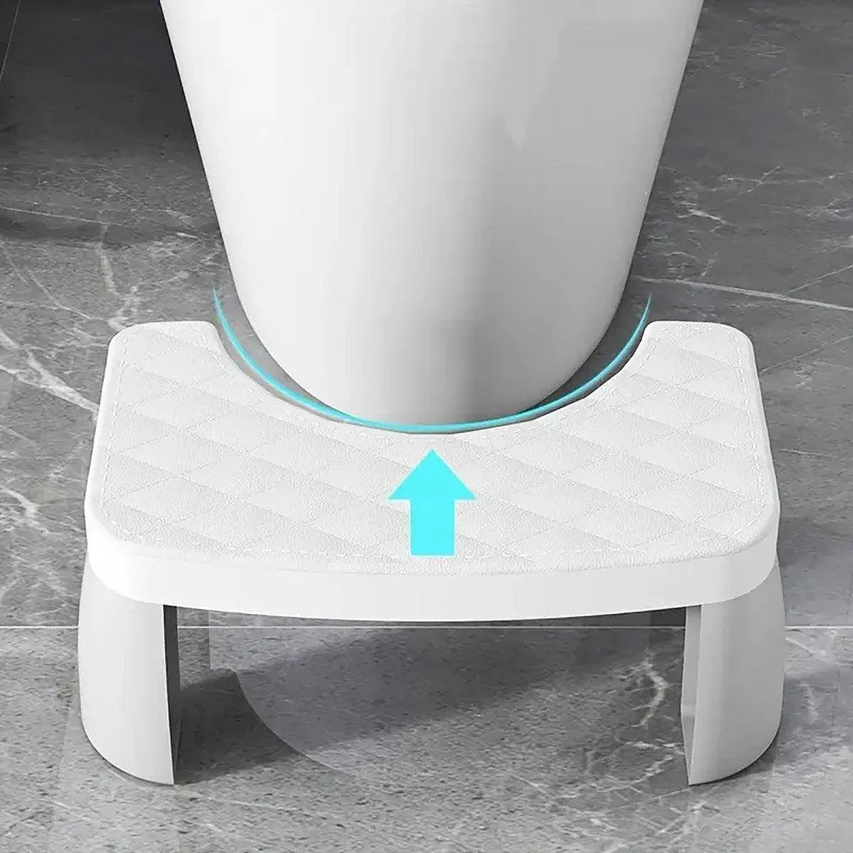 Toilet Stool Anti-Slip Bathroom Footstool for Home Use with Stable Support Design - Black