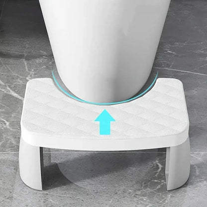 Toilet Stool Anti-Slip Bathroom Footstool for Home Use with Stable Support Design - Black